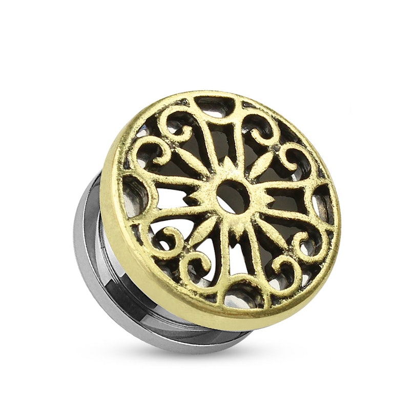 Tunelis antikā stilā ar sirds ornamentiem