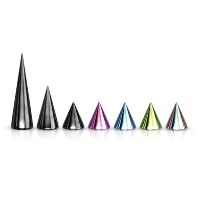 Rezerves uzgaļi dzeloņa formā dažādās krāsās un izmēros