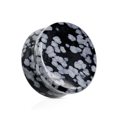 Plugs obsidiāna ar sniegpārsliņām