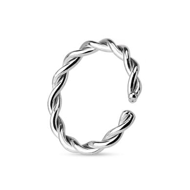 Pīrsingu gredzens ar pinuma dizainu