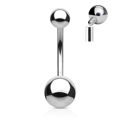 Nabas stienītis no ķirurgiskā tērauda ar iekšēju vītni