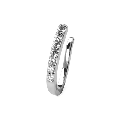 Viltus deguna pīrsings ar kristālu joslu