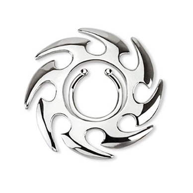 Viltus krūtsgala pīrsings ar tribal sauli