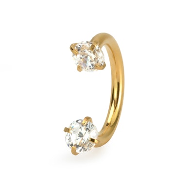 Pakaviņš iekšēji vītņots ar apaļiem kristāla uzgaļiem