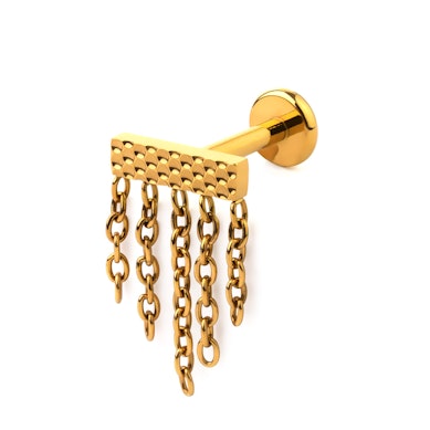 Labrete push-in ar taisnstūra formas uzgali un ķēdītēm