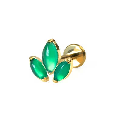 Titāna labrete ar trīs dabīgiem marķīzes slīpējuma akmentiņiem