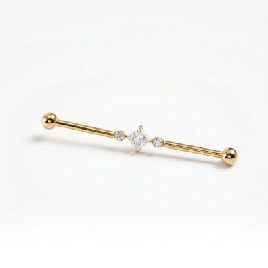 Industriālais stienītis no titāna ar kvadrāta akmentiņu