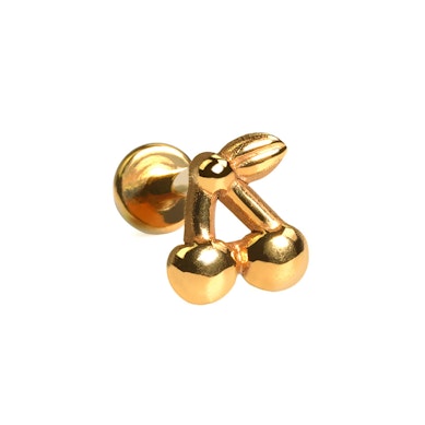 Titāna labrete ar ķiršiem un plakanu aizmuguri