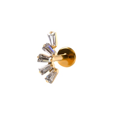 Titāna labrete ar bagetes slīpējuma akmentiņiem