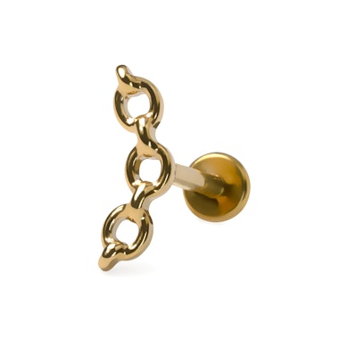 Titāna labrete ar ķēdes dizainu