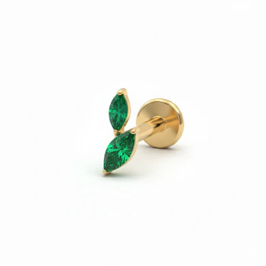 Titāna labrete ar diviem marķīzes slīpējuma akmentiņiem