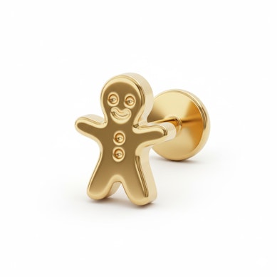 Titāna labrete ar piparkūku vīriņa dizainu