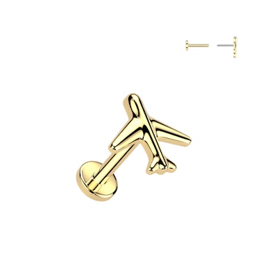 Titāna labrete ar lidmašīnas formas uzgali