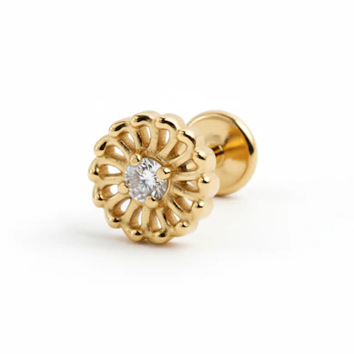 Smalka zieda formas labrete no titāna