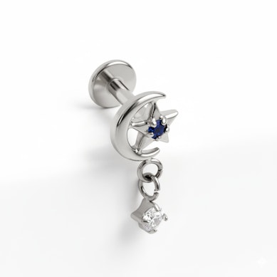 Titāna labrete ar mēnesi, zvaigzni un piekariņu