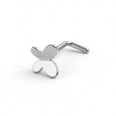 Titāna deguna nagliņa ar taureni