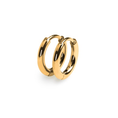 Titāna huggie pīrsingu gredzenu pāris