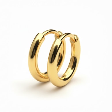 Titāna huggie pīrsingu gredzenu pāris