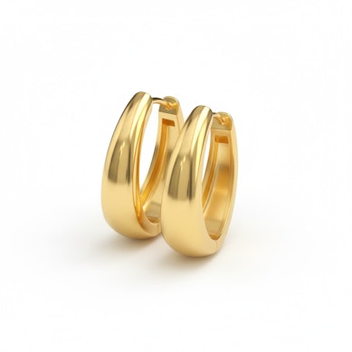 Ovālu auskaru pāris