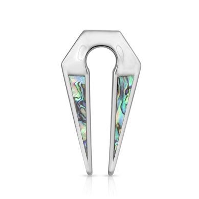 Strečinga auskars no ķirurģiskā tērauda ar pērļgliemeni