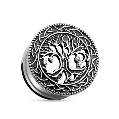 Tunelis no ķirurģiskā tērauda ar dzīveskoku