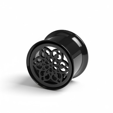 Filigrāns tunelis ar zieda motīvu