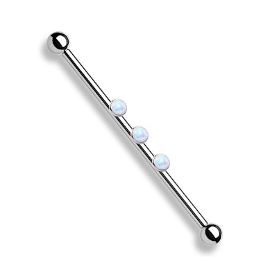 Industriālais stienītis ar 3 noņemamiem vītņotiem opāliem