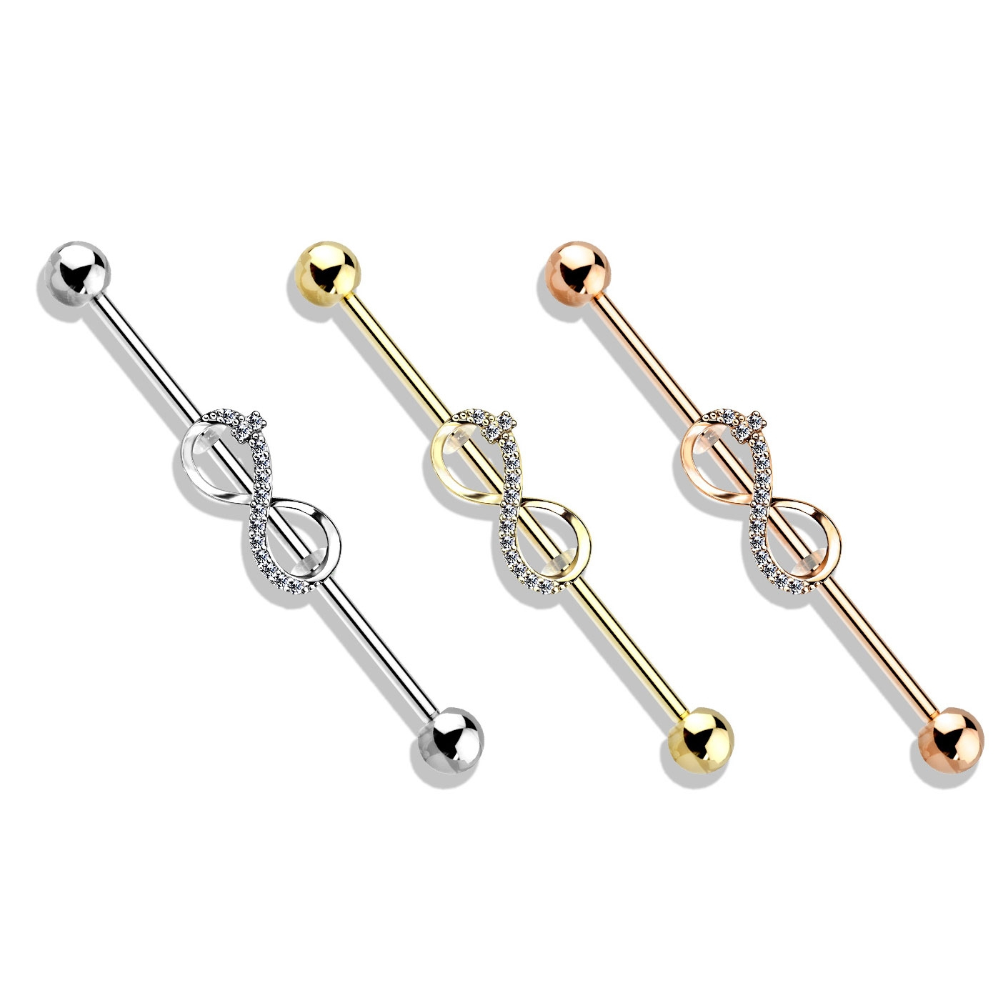 Industriālais stienītis ar bezgalības simbolu