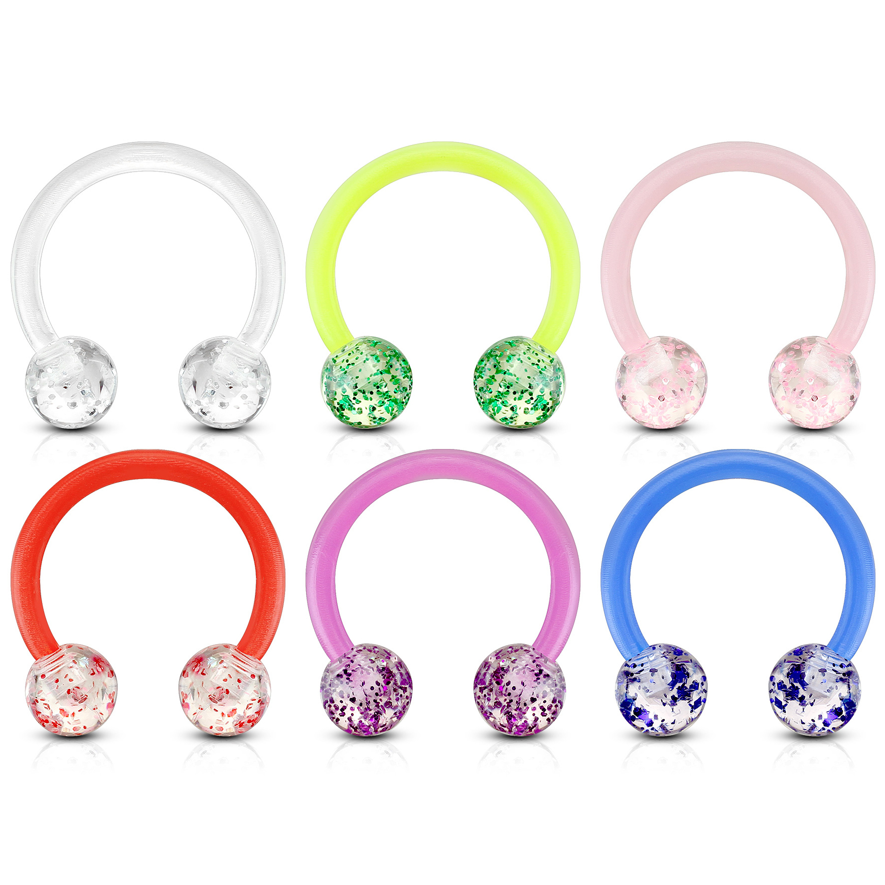 Pakaviņš no akrila ar spīdumiem pārklātiem uzgaļiem