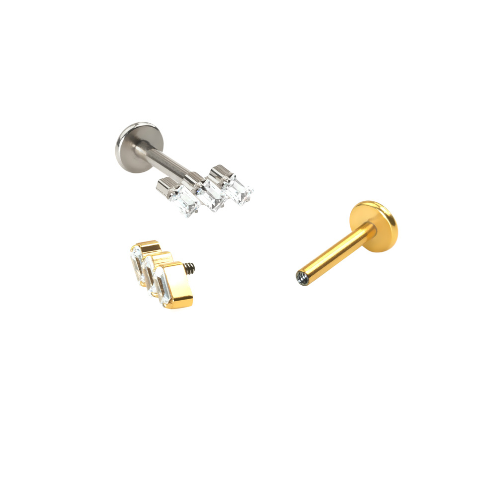 Labrete no titāna ar bagetes slīpējuma akmentiņiem