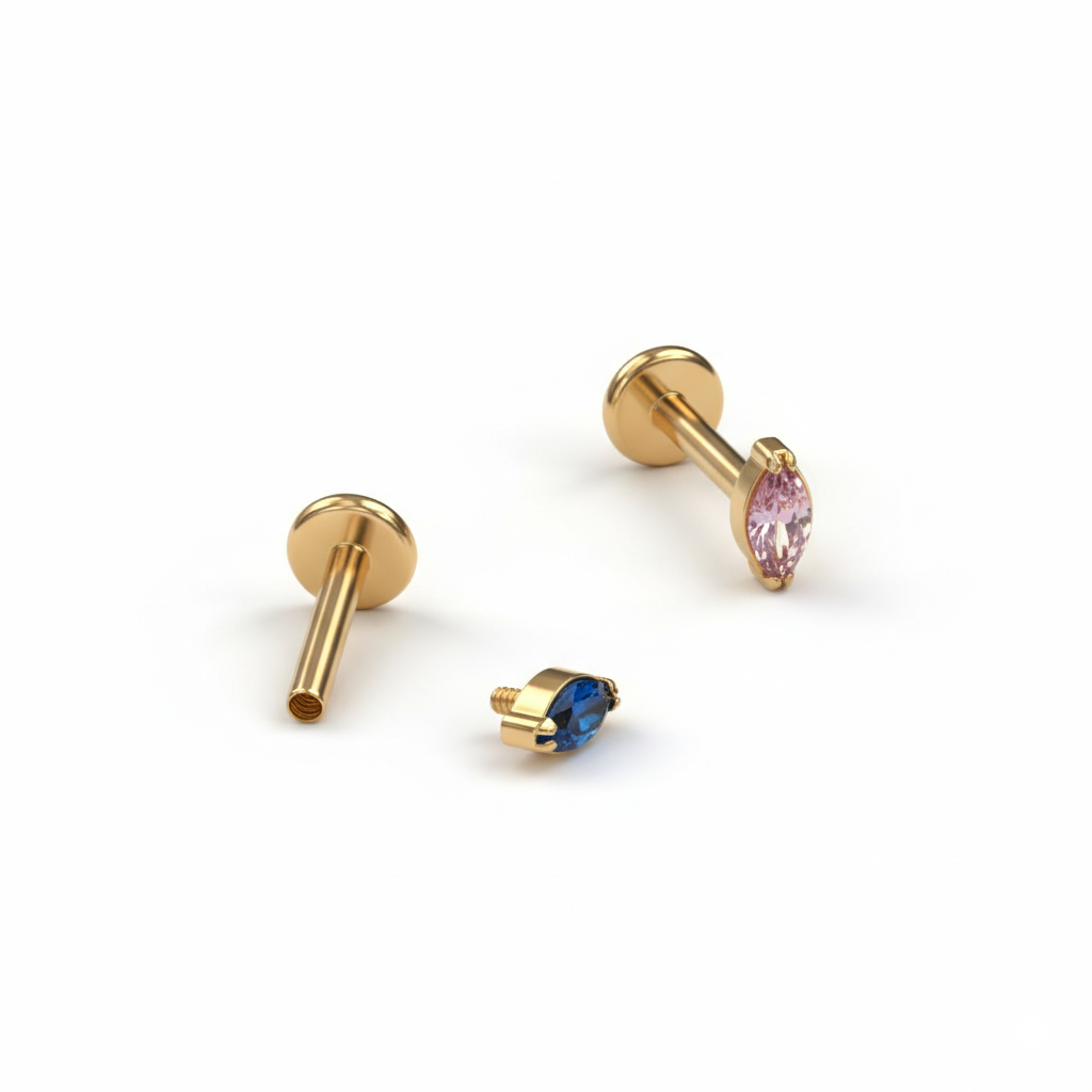 Titāna labrete ar iespēju izvēlēties akmentiņa krāsu