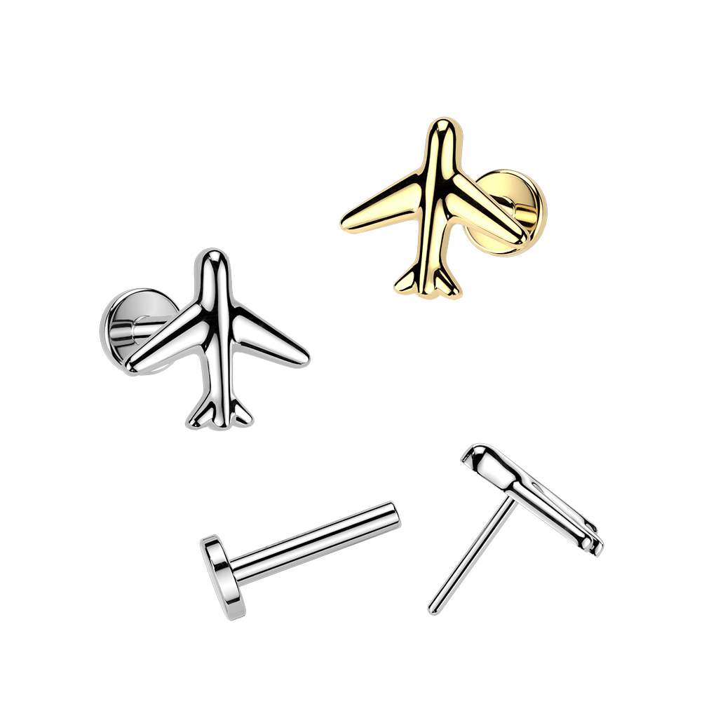 Titāna labrete ar lidmašīnas formas uzgali