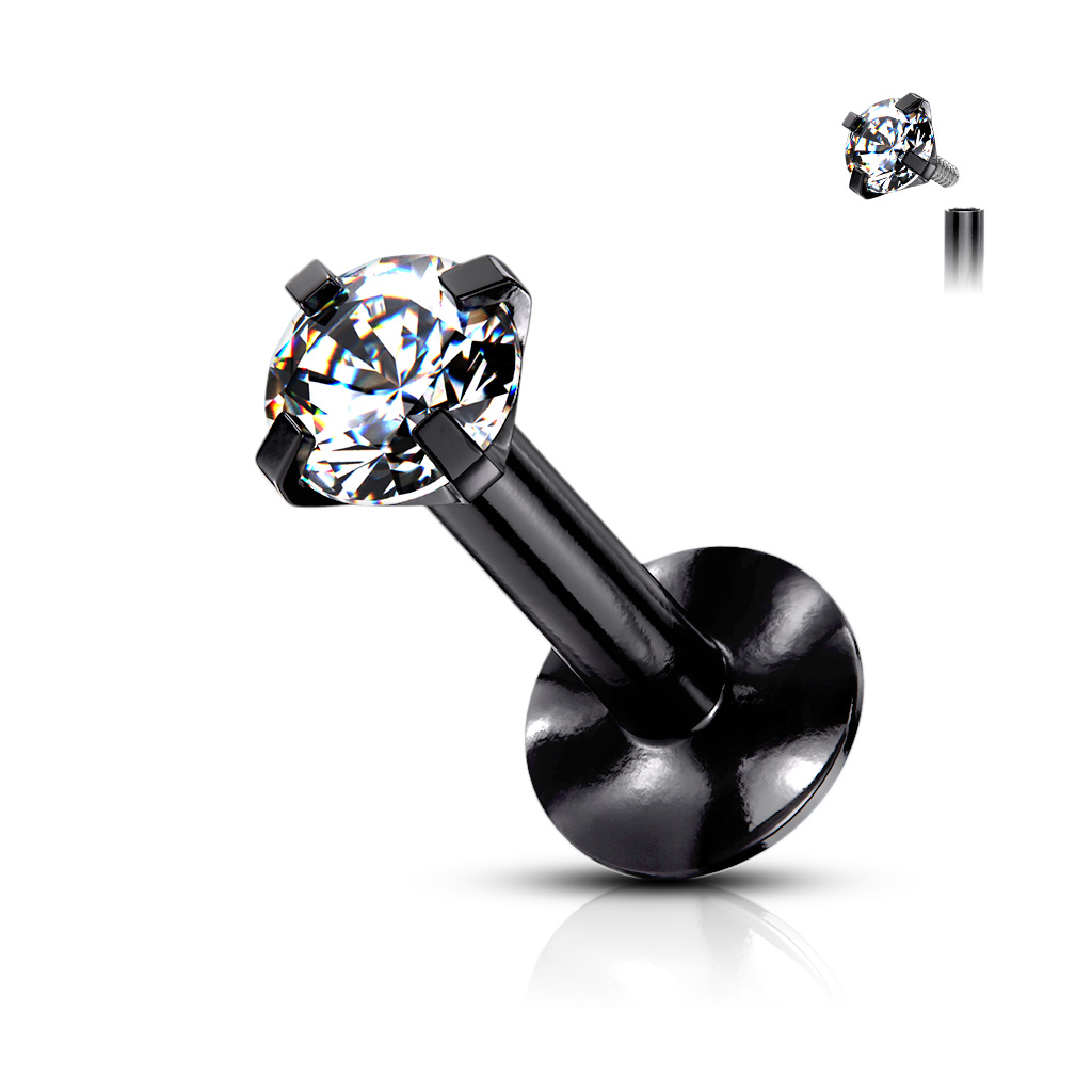 Labrete ar iekšējo vītni un kristāla uzgali