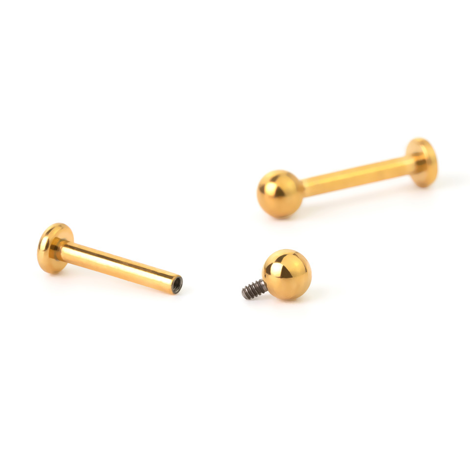 Labrete no titāna ar iekšējo vītni dažādās krāsās