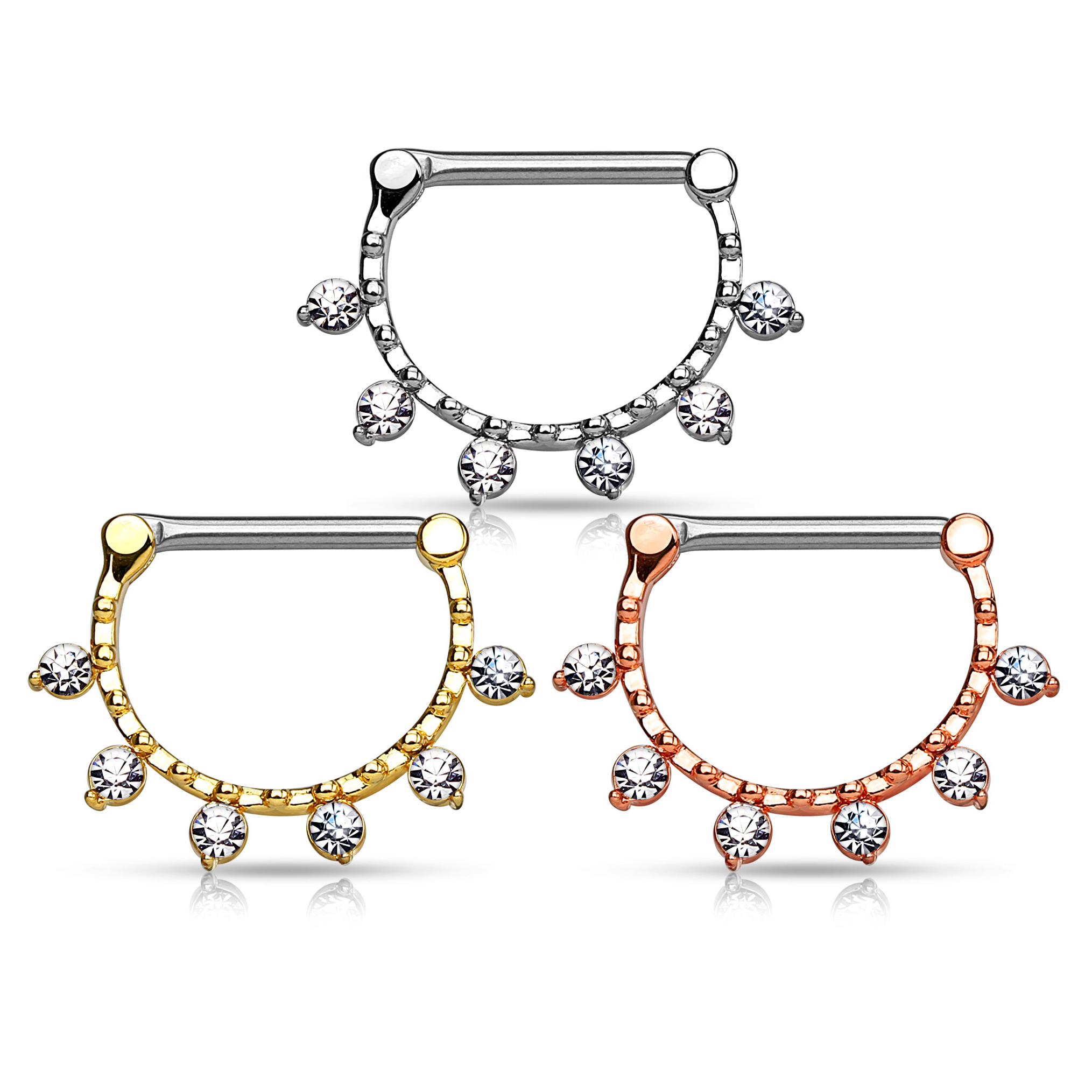 Krūtsgala klikeris ar sešiem kristāliem