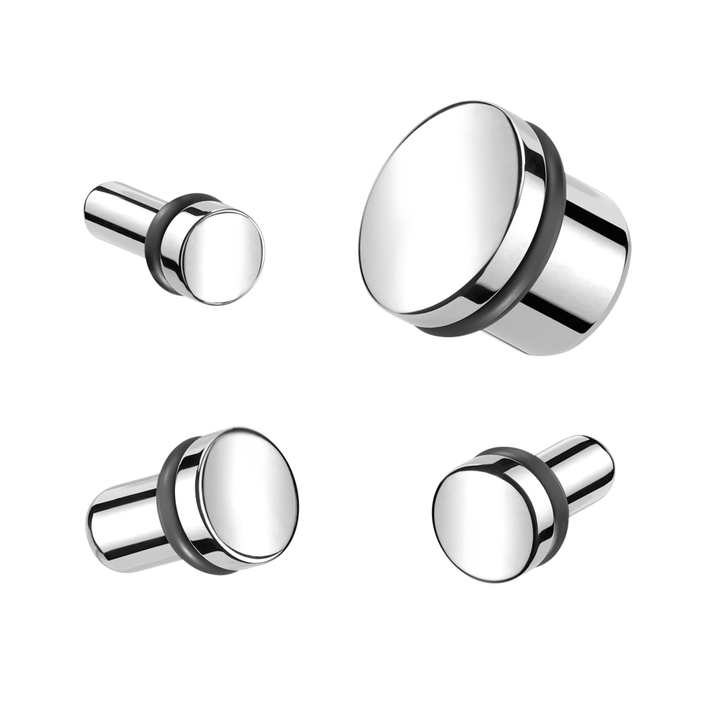 Spoguļgluds titāna plugs