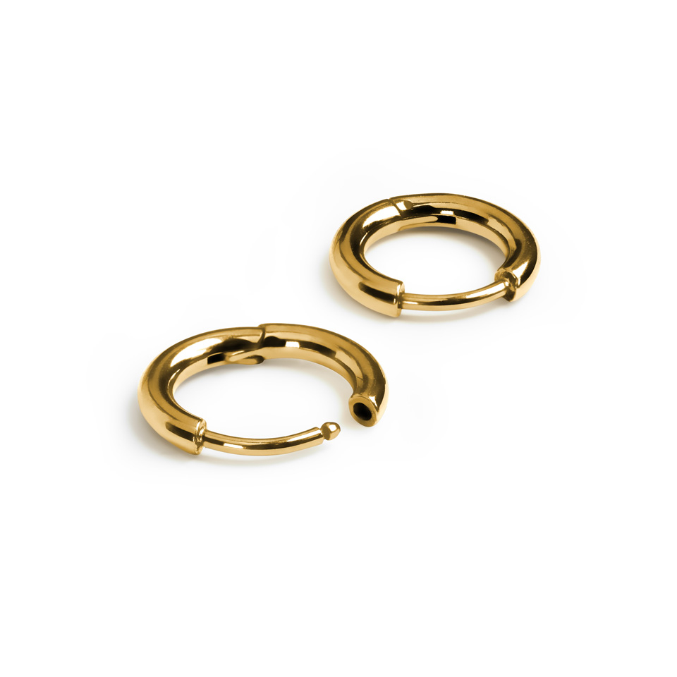 Titāna huggie pīrsingu gredzenu pāris