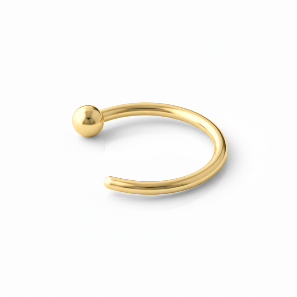 Vienkāršs, atvērts titāna gredzens