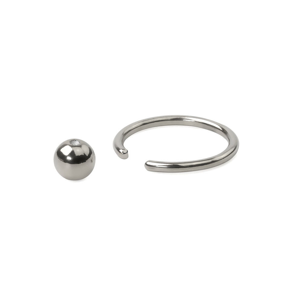 Pīrsingu gredzens ar lodīti