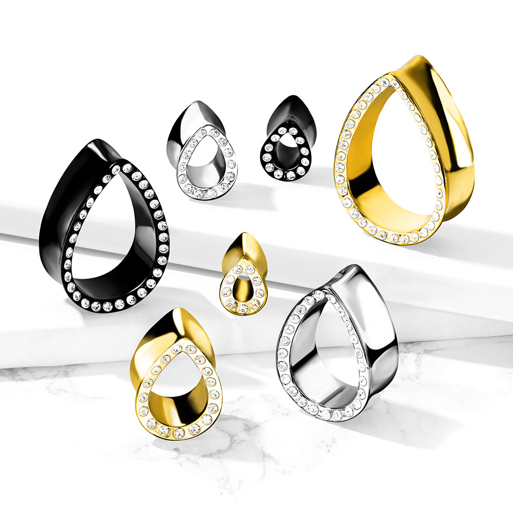 Tunelis asaras formā ar kristāliem rotātu apmali